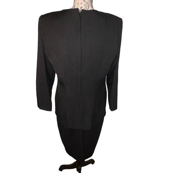 Melissa Petites size Large jacket skirt 1piece set black w/gold accent buttons  - Picture 3 of 9